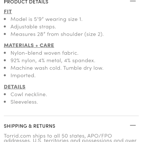 Torrid sequin cowl cami top - Picture 3 of 3